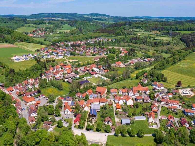 Luftbildaufnahme von Gomadingen-Dapfen