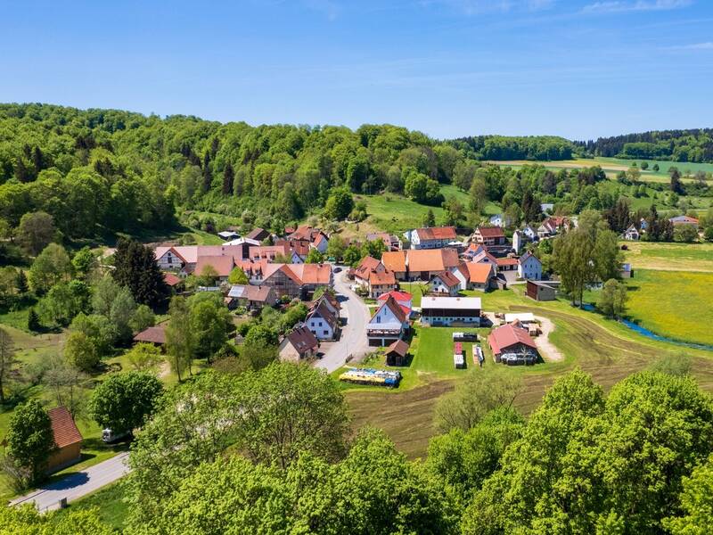 Luftbildaufnahme von Gomadingen-Wasserstetten