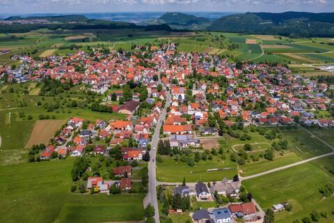 Luftbildaufnahme von Grabenstetten