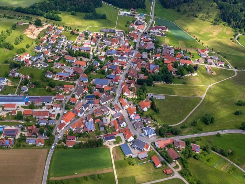 Luftbildaufnahme von Hayingen-Ehestetten