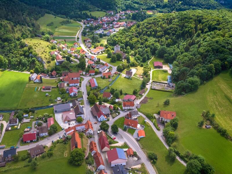 Luftbildaufnahme von Hayingen-Indelhausen