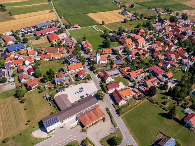 Luftbildaufnahme von Hohenstein-Ödenwaldstetten