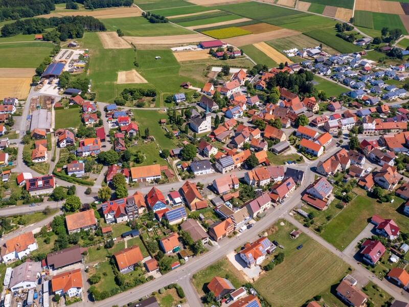 Luftbildaufnahme von Hohenstein-Bernloch