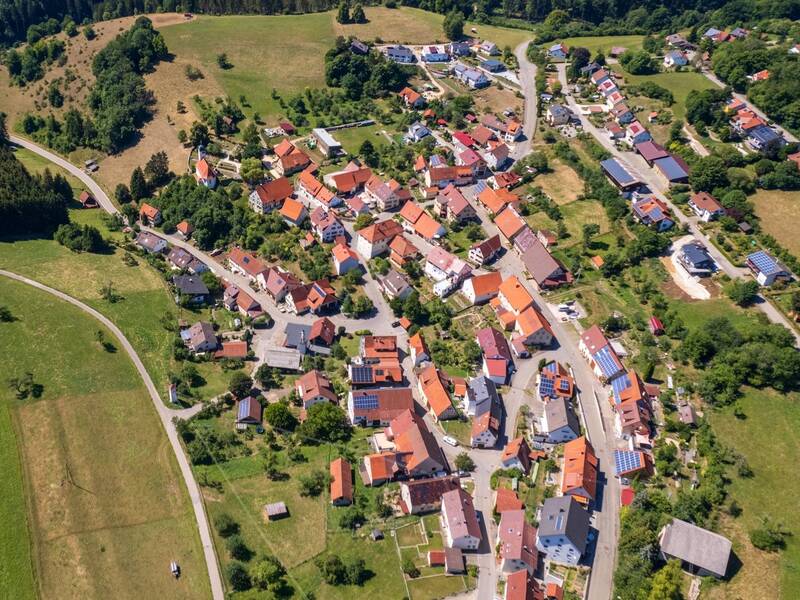 Luftbildaufnahme von Münsingen-Apfelstetten