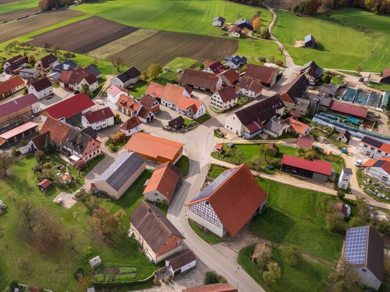 Luftbildaufnahme von Münsingen-Dürrenstetten