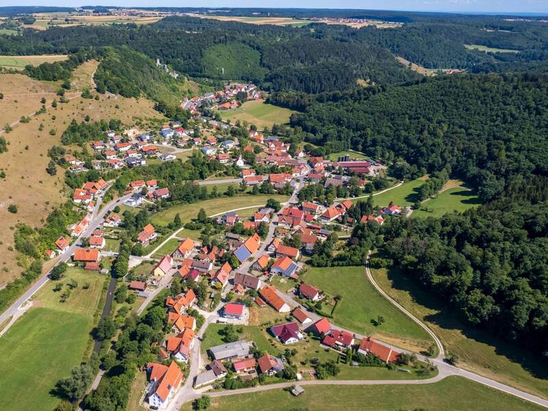 Luftbildaufnahme von Münsingen-Hundersingen