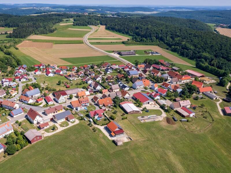 Luftbildaufnahme von Pfronstetten-Geisingen