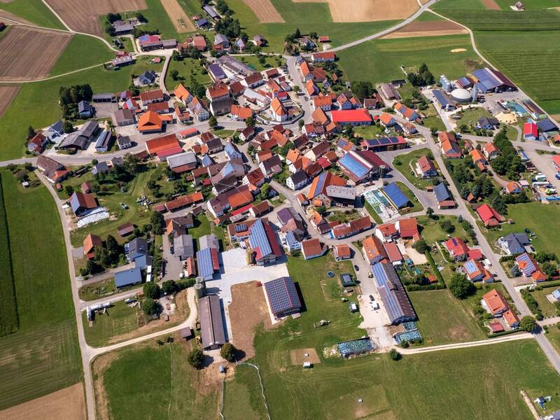 Luftbildaufnahme von Pfronstetten-Tigerfeld