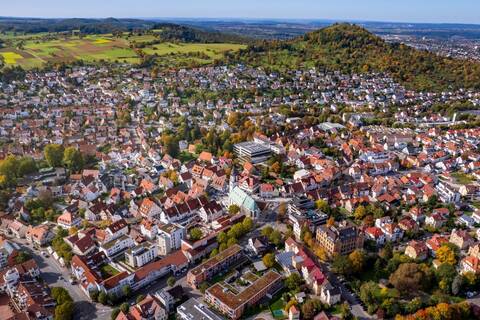 Luftbildaufnahme von Pfullingen