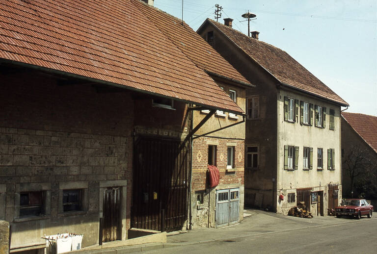 Historische Fotografie einer Straße in Pliezhausen-Dörnach