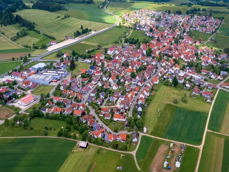 Luftbildaufnahme von Römerstein-Donnstetten