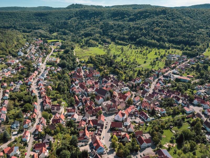 Luftbildaufnahme von Reutlingen-Gönningen