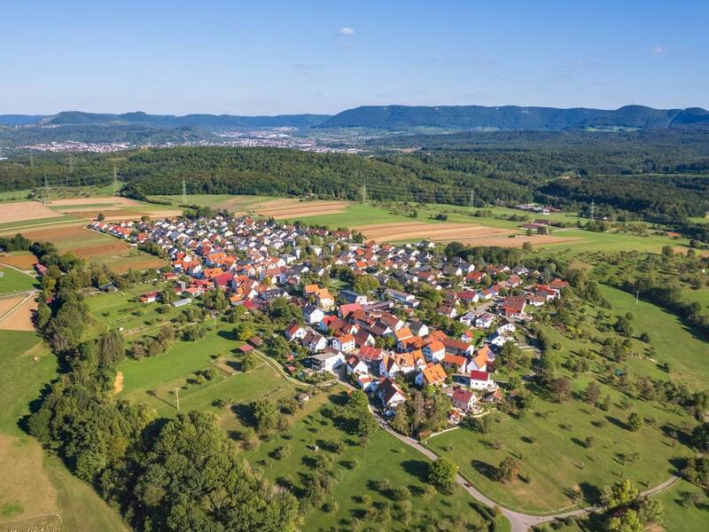 Luftbildaufnahme von Reutlingen-Reicheneck