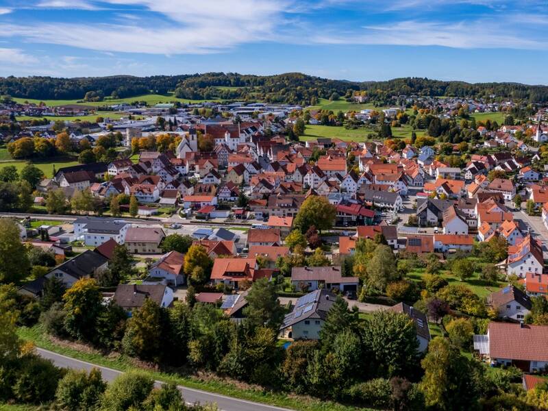 Luftbildaufnahme von Trochtelfingen