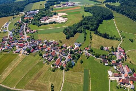 Luftbildaufnahme von Zwiefalten-Gauingen